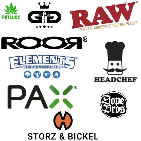 We sell a lot of brands including Pax, Storz & Bickel, Raw, Elements, RooR, Headchef Deep Roots Northern Ireland Lisburn