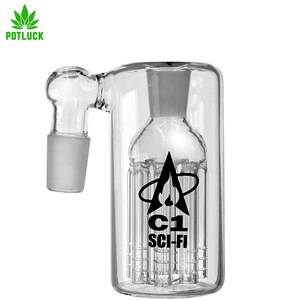 8 Arm Tree Slit Ash Catcher Bubbler Clear in colour with the socket being sunk into the ash catcher