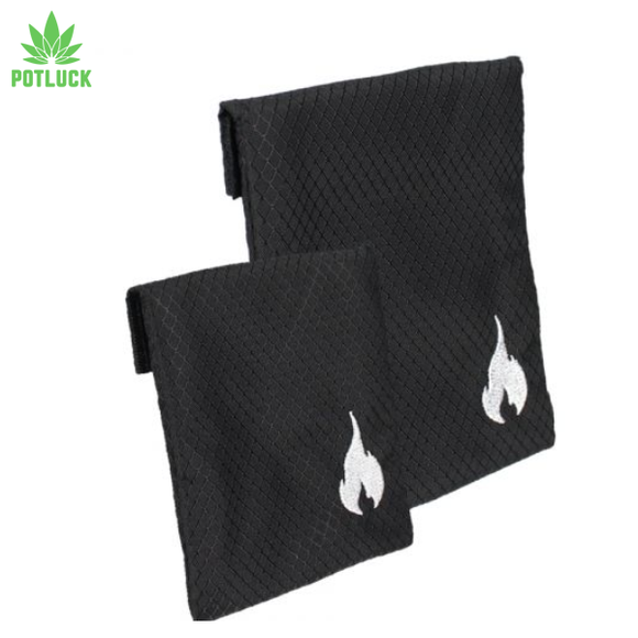 smell proof black mesh bags with c1 flame logo. Perfect for putting smelly bags safely into your pocket