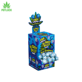 Blue Raspberry flavoured and coloured 10mg cbd lollipops