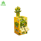 Pineapple flavoured and coloured 10mg cbd lollipops