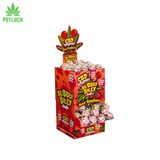 Sour Raspberry flavoured and coloured 10mg cbd lollipops