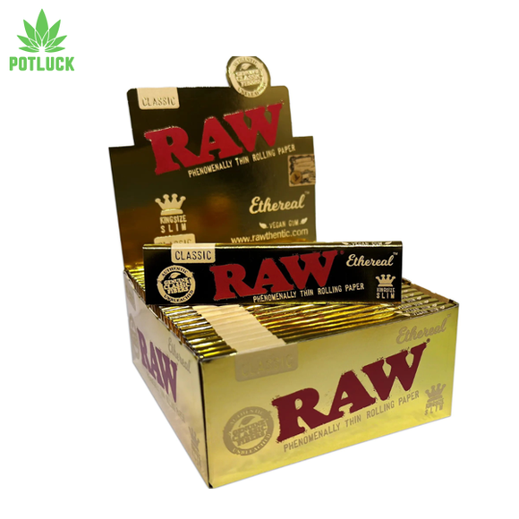 raw ethereal gold packeted papers super thin kingsize