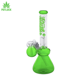The bong comes in either green or black and includes an ash catcher percolator. It stands at 41cm tall and has a 50mm diameter. It also features a 18.8mm socket.