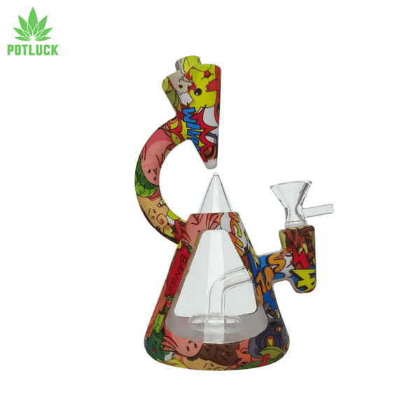 Pokebong is a glass bong wrapped in silicone to give it a unique look and help keep it protected. It looks like pokemon characters