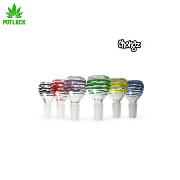 Chongz Goosebump coloured stripey Cone Bowls 14mm