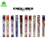 These pre-rolled translucent cones by Cyclones are made in the Philippines from clear, smooth burning cotton mallow.