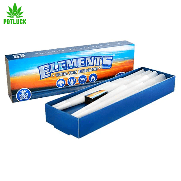We're excited to introduce the Elements Premium Pre Rolled Cones! We all know and love Elements papers and they've just got even better because you can now simply fill the pre rolled cone with your favourite herbs and off you go. 40 pack