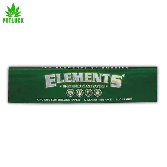 Elements rolling papers are designed for the fire, and alas they burn with zero ash except for the caramel created as the sugar gum burns. This is a result of our proprietray criss-cross imprint. This special imprint helps prevent runs and maintains the smoothest burn. Unrefined Plant Papers