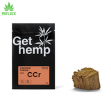 Get hemp caramel creme cbd hash 30% cbd content with an orange label