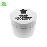 - 55mm 4 Part Metal Hexcellence Silk Touch Grinder with a unique stylish hexagonal design.