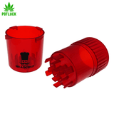 This is the answer to all your prayers grinder, it doubles as a storage container and a grinder, coming in 3 parts, the lid, the container with grinder teeth facing up and the inner container with grinder teeth facing down. 