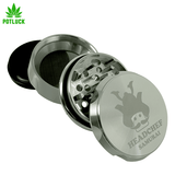Headchefs’ The Samurai is a 4 part sifter grinder with small crystals in each indent. This is a stylish yet powerful ergonomic design that makes grinding your herbs a breeze. It has a set of very sharp teeth (Hence Samurai) that will go through even the toughest of herbs with relative ease.