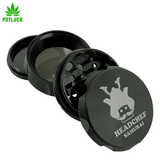 Headchefs’ The Samurai is a 4 part sifter grinder with small crystals in each indent. This is a stylish yet powerful ergonomic design that makes grinding your herbs a breeze. It has a set of very sharp teeth (Hence Samurai) that will go through even the toughest of herbs with relative ease.