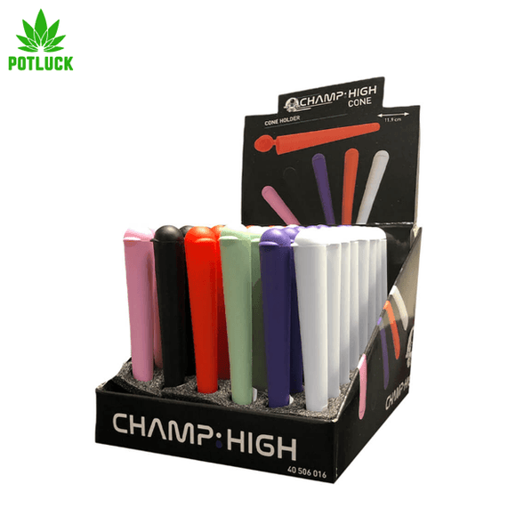 Hardened plastic with lid for extra freshness when carrying pre rolls in your pocket
