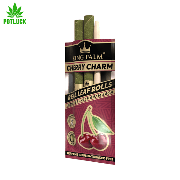 Pre rolled flavoured palm leaf wraps Cherry Charm comes with packing stick Terpene infused, tobacco free