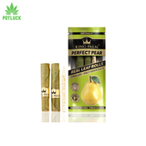 king palm perfect pear x2. Each pre roll holds half a gram. there is a hidden button on the gold wrap to bring the flavour to the tip