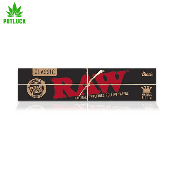 RAW | Black Classic King Size Slim Rolling Papers - MyPotluck