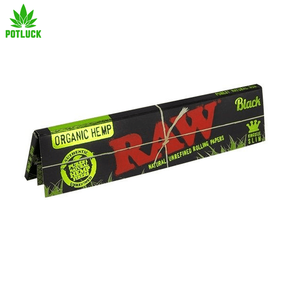 RAW | Black Organic Kingsize Rolling Papers - MyPotluck