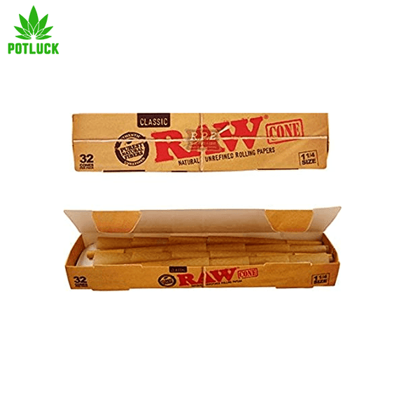 RAW | Classic 1 1/4 Size Cones - 32 Pack - MyPotluck