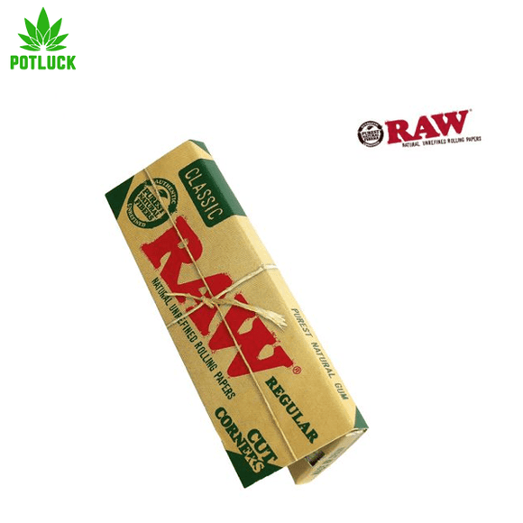 RAW | Classic Cut Corners Rolling Papers - MyPotluck