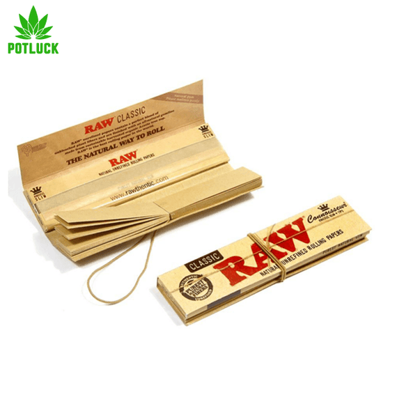 RAW | Organic Connoisseur King Size Slim Rolling Papers & Tips - MyPotluck