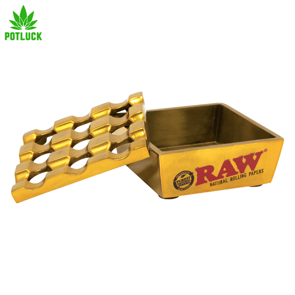 RAW | Regal Metal Gold Ashtray - MyPotluck